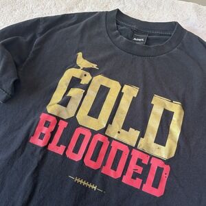 Adapt Clothing Gold Blooded San Francisco 49ers Shirt Size Large (Fits Like Med)